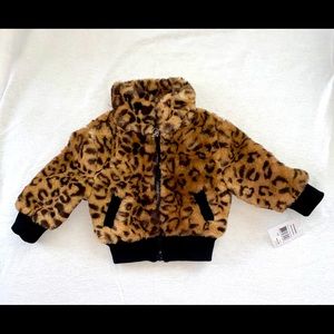 Baby girl faux leopard print jacket